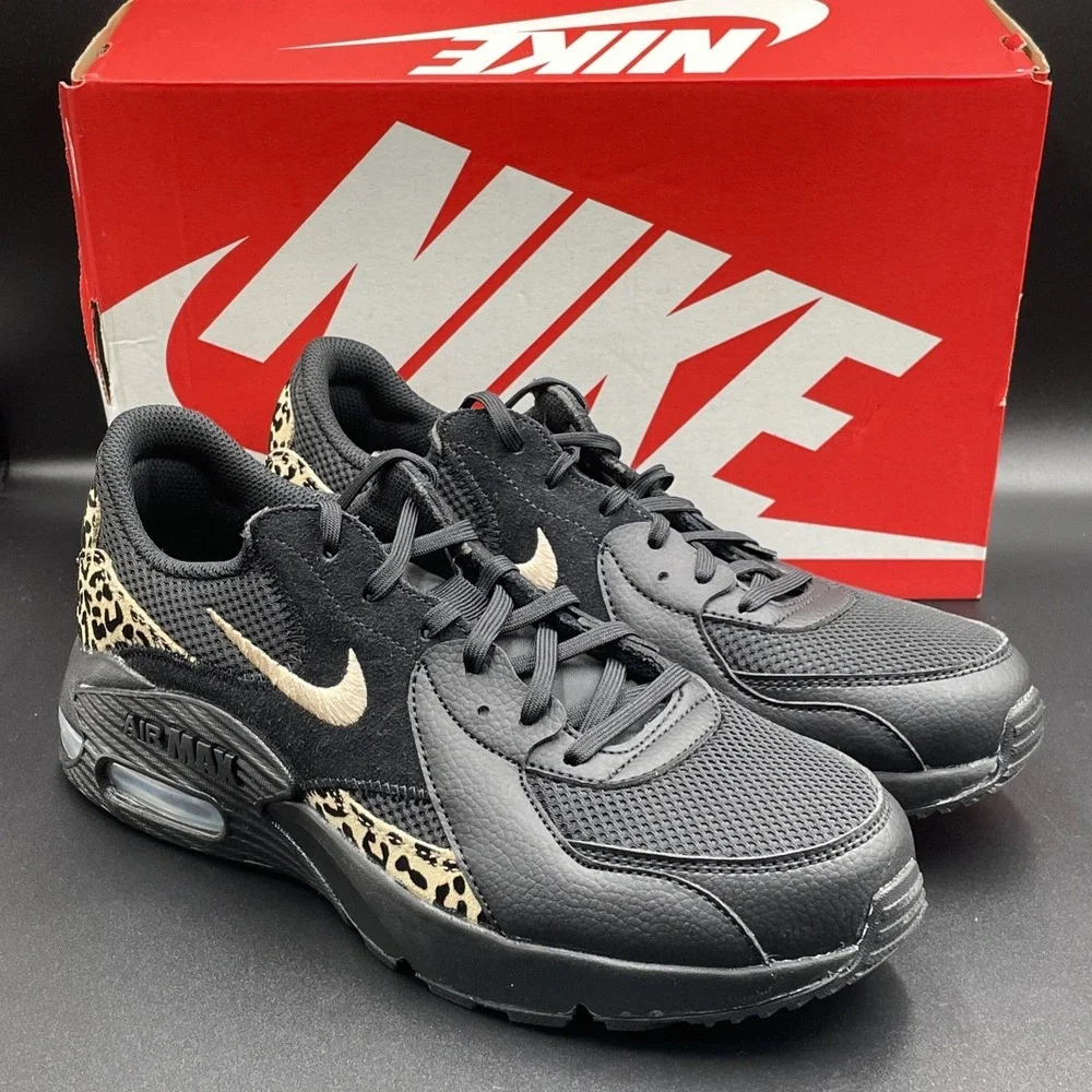Nike Air Max Excee GPX Leopard Womens Size 9 Black Hemp IO8734-010 NEW - Picture 1 of 7